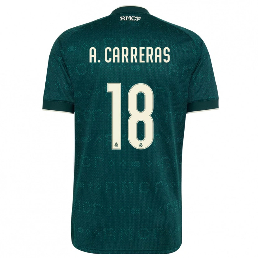 Danxen Kinder Álvaro Carreras #18 Dunkelgrauweiß Auswärtstrikot Trikot 2026/27 T-Shirt Schweiz