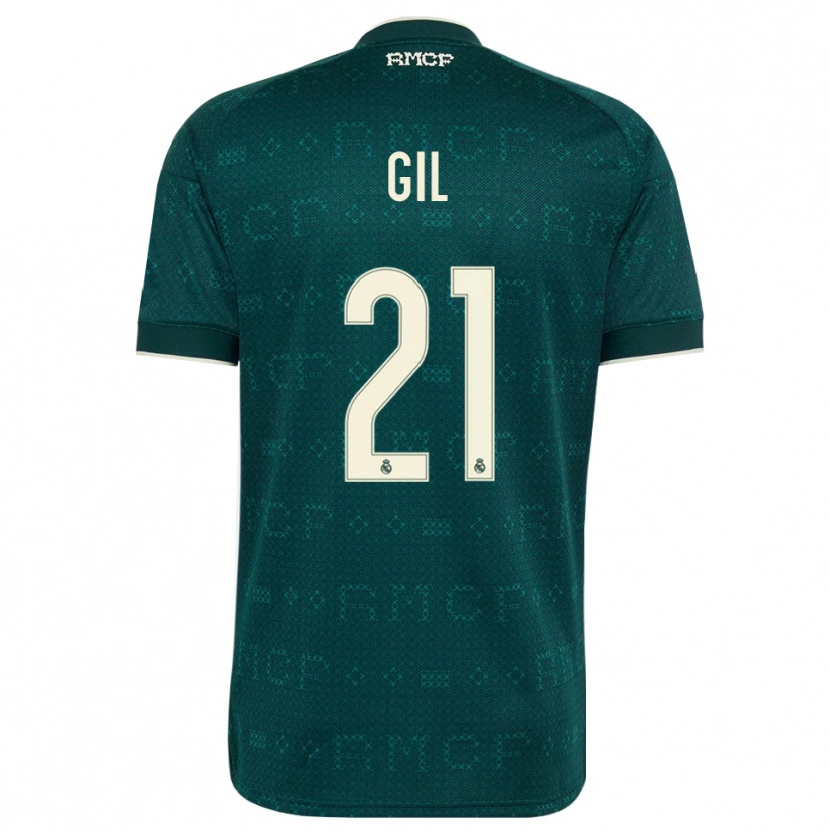 Danxen Kinder Iker Gil #21 Dunkelgrauweiß Auswärtstrikot Trikot 2026/27 T-Shirt Schweiz