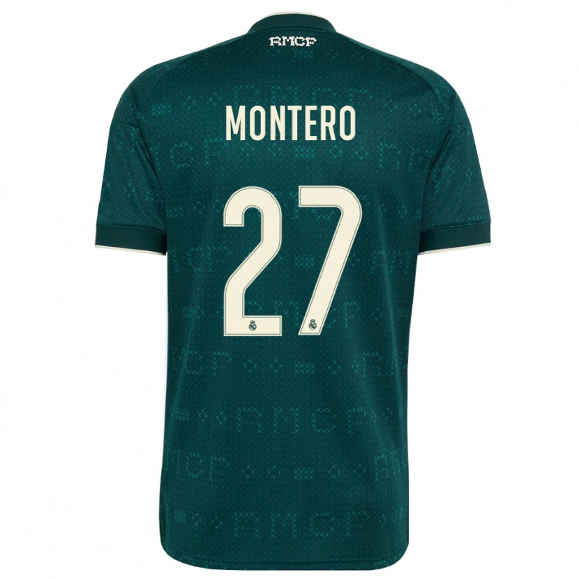 Danxen Kinder Pablo Montero #27 Dunkelgrauweiß Auswärtstrikot Trikot 2026/27 T-Shirt Schweiz