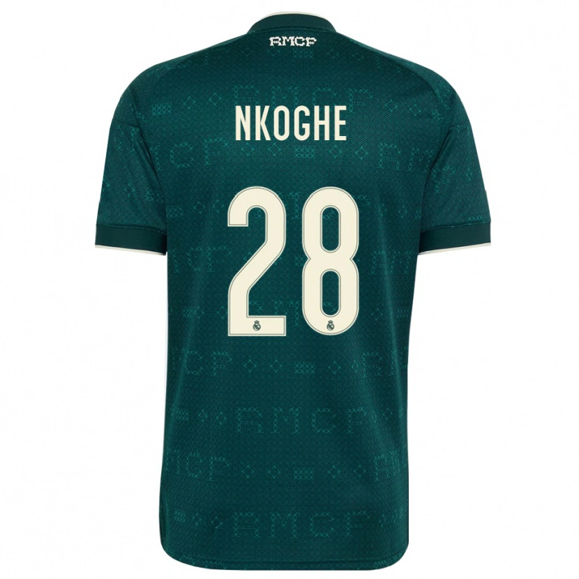Danxen Kinder Ariel Nkoghe #28 Dunkelgrauweiß Auswärtstrikot Trikot 2026/27 T-Shirt Schweiz