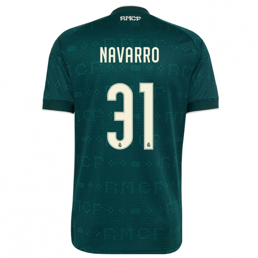 Danxen Kinder Javi Navarro #31 Dunkelgrauweiß Auswärtstrikot Trikot 2026/27 T-Shirt Schweiz
