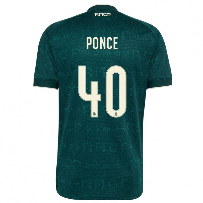 Danxen Kinder Guille Ponce #40 Dunkelgrauweiß Auswärtstrikot Trikot 2026/27 T-Shirt Schweiz