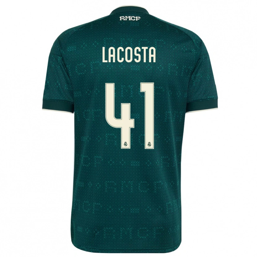 Danxen Kinder Diego Lacosta #41 Dunkelgrauweiß Auswärtstrikot Trikot 2026/27 T-Shirt Schweiz