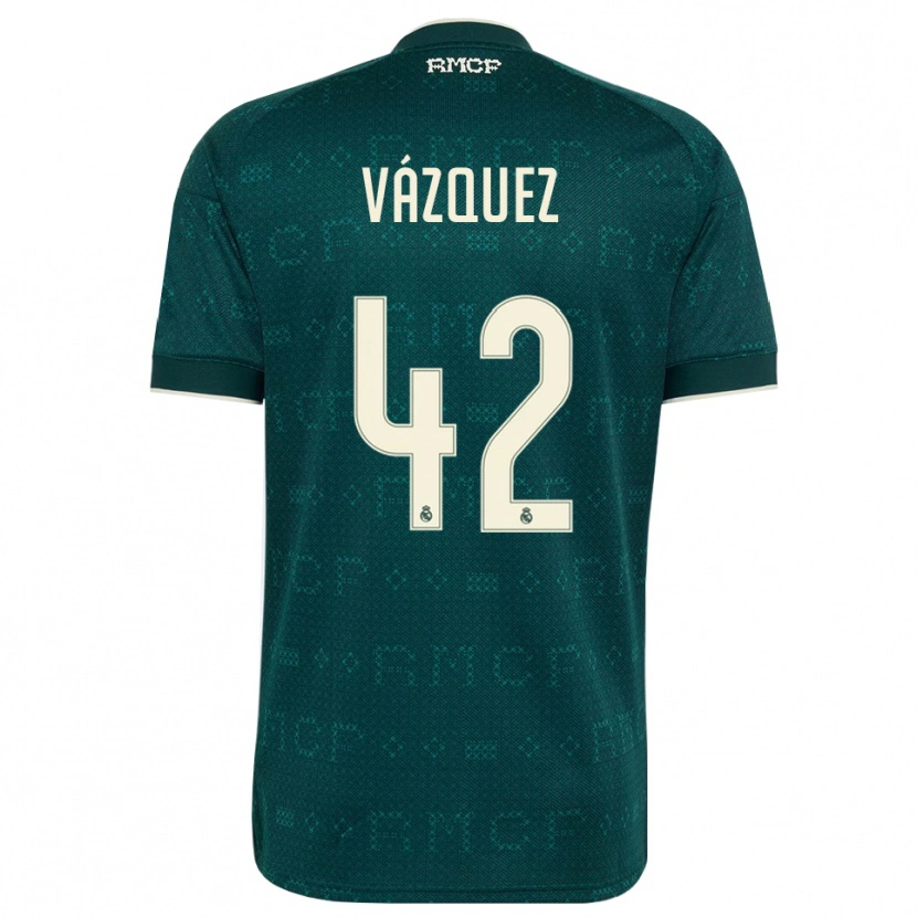 Danxen Kinder Erik Vázquez #42 Dunkelgrauweiß Auswärtstrikot Trikot 2026/27 T-Shirt Schweiz