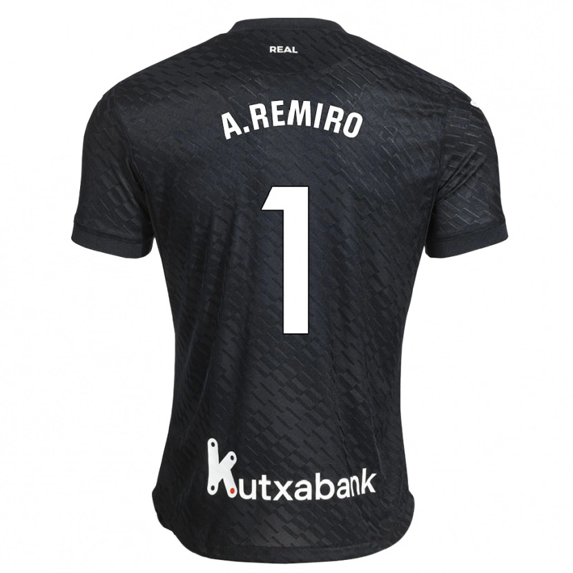 Danxen Kinder Álex Remiro #1 Schwarz Weiß Auswärtstrikot Trikot 2026/27 T-Shirt Schweiz