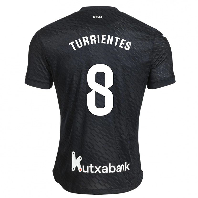 Danxen Kinder Beñat Turrientes #8 Schwarz Weiß Auswärtstrikot Trikot 2026/27 T-Shirt Schweiz