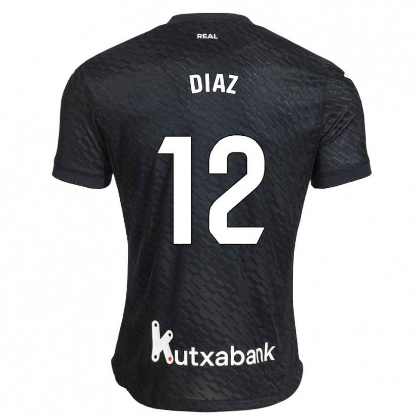 Danxen Kinder Ekain Díaz #12 Schwarz Weiß Auswärtstrikot Trikot 2026/27 T-Shirt Schweiz