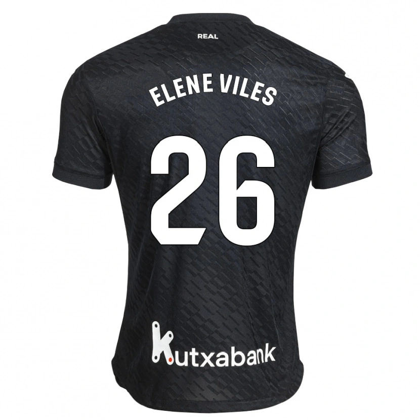 Danxen Kinder Elene Viles Odriozola #26 Schwarz Weiß Auswärtstrikot Trikot 2026/27 T-Shirt Schweiz