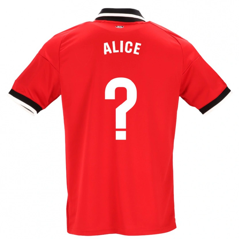 Danxen Kinder Alice Marques #0 Schwarz Weiß Rot Auswärtstrikot Trikot 2026/27 T-Shirt Schweiz