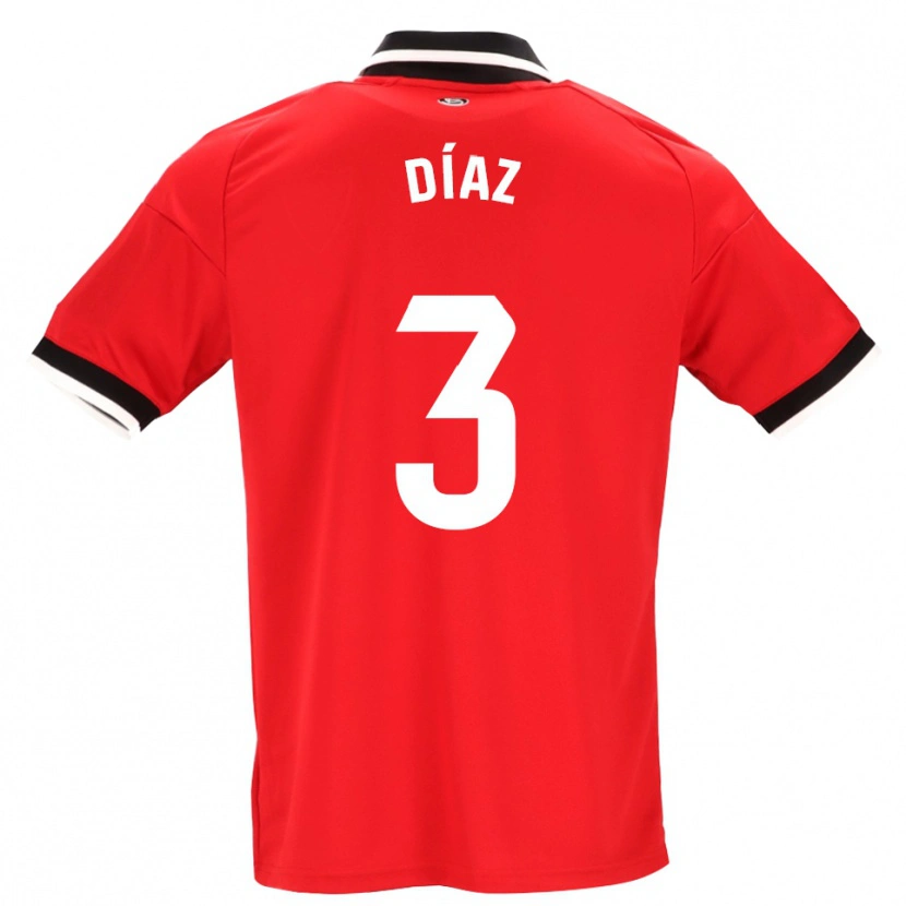 Danxen Kinder Julio Díaz #3 Schwarz Weiß Rot Auswärtstrikot Trikot 2026/27 T-Shirt Schweiz