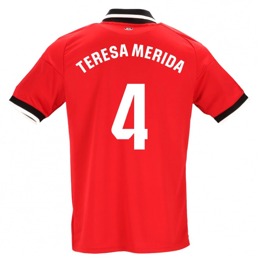 Danxen Kinder Teresa Merida #4 Schwarz Weiß Rot Auswärtstrikot Trikot 2026/27 T-Shirt Schweiz