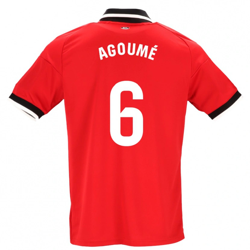 Danxen Kinder Lucien Agoumé #6 Schwarz Weiß Rot Auswärtstrikot Trikot 2026/27 T-Shirt Schweiz