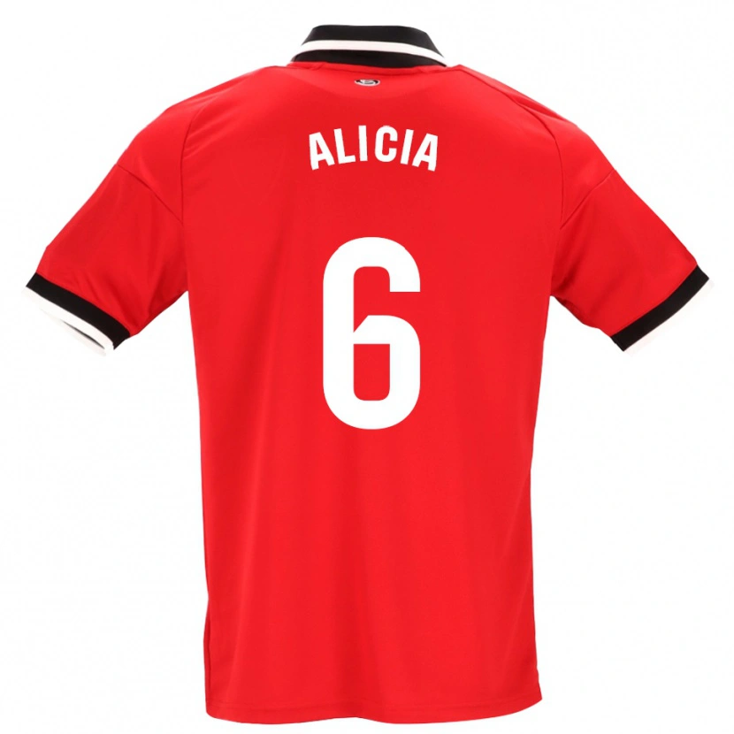 Danxen Kinder Alicia Redondo #6 Schwarz Weiß Rot Auswärtstrikot Trikot 2026/27 T-Shirt Schweiz