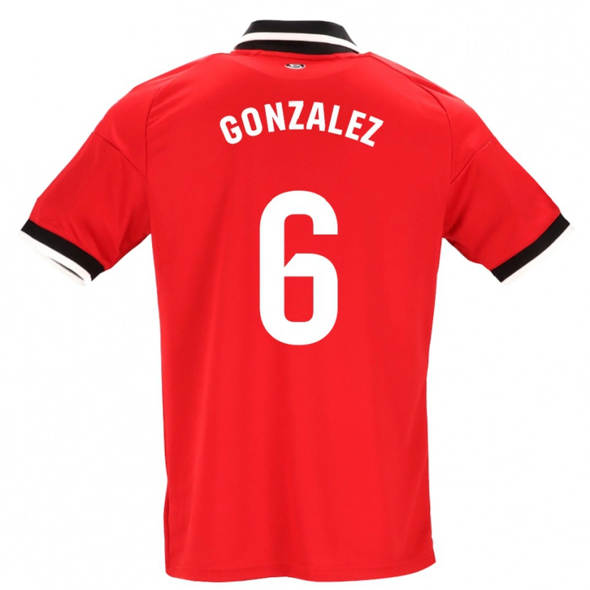 Danxen Kinder Pamela González #6 Schwarz Weiß Rot Auswärtstrikot Trikot 2026/27 T-Shirt Schweiz