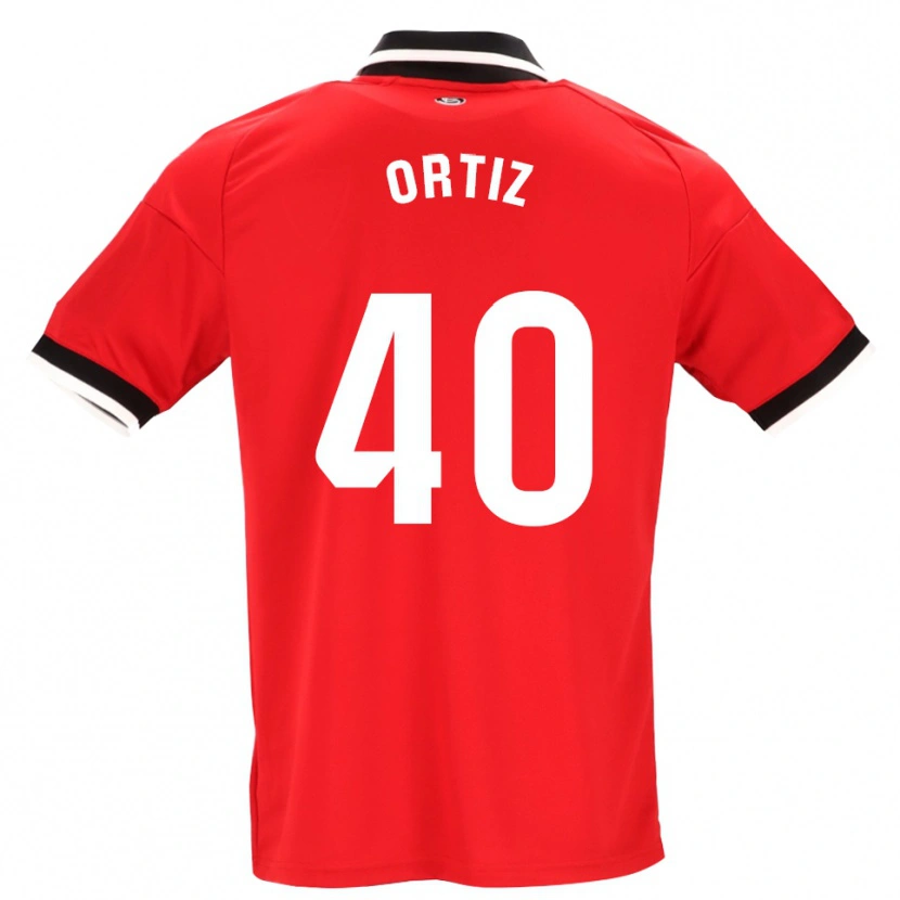Danxen Kinder Hugo Ortiz #40 Schwarz Weiß Rot Auswärtstrikot Trikot 2026/27 T-Shirt Schweiz
