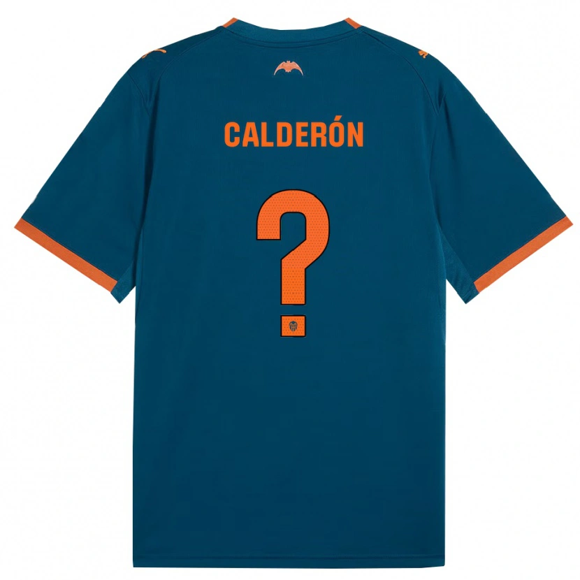 Danxen Kinder Alfonso Calderón #0 Stahlblau Orange Auswärtstrikot Trikot 2026/27 T-Shirt Schweiz