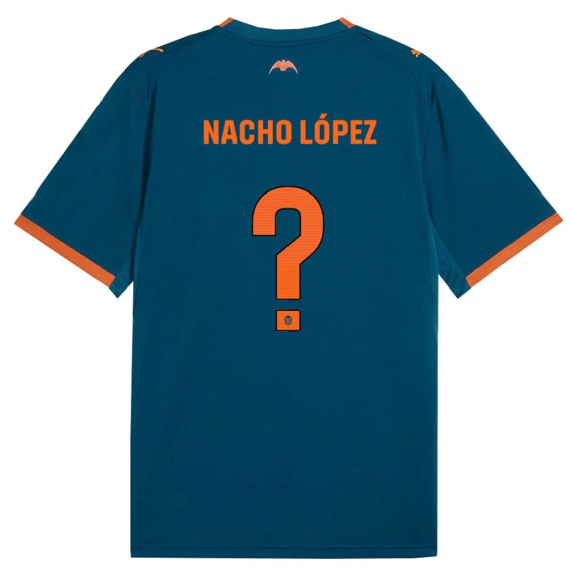 Danxen Kinder Nacho López #0 Stahlblau Orange Auswärtstrikot Trikot 2026/27 T-Shirt Schweiz