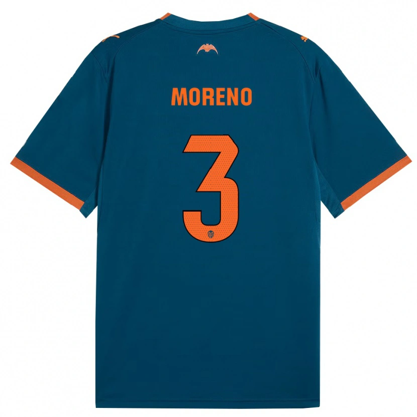 Danxen Kinder Diego Moreno #3 Stahlblau Orange Auswärtstrikot Trikot 2026/27 T-Shirt Schweiz