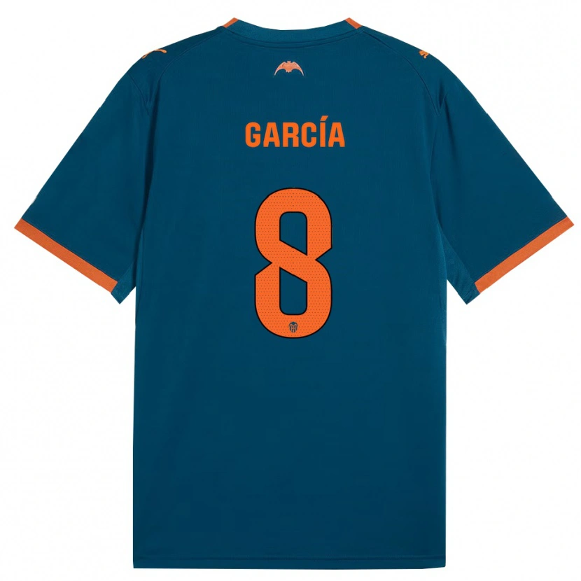 Danxen Kinder Víctor García #8 Stahlblau Orange Auswärtstrikot Trikot 2026/27 T-Shirt Schweiz