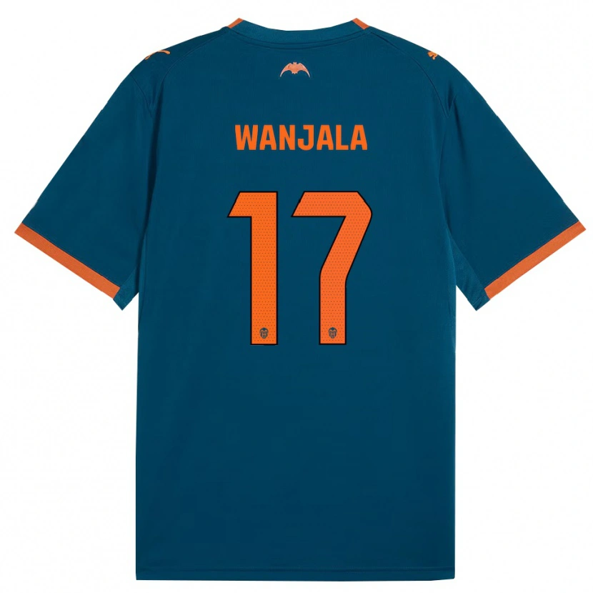 Danxen Kinder Amos Wanjala #17 Stahlblau Orange Auswärtstrikot Trikot 2026/27 T-Shirt Schweiz