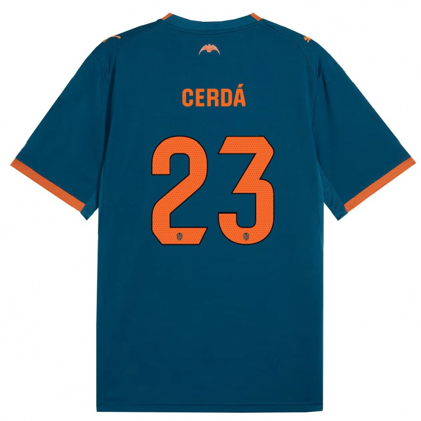 Danxen Kinder Alex Cerdá #23 Stahlblau Orange Auswärtstrikot Trikot 2026/27 T-Shirt Schweiz