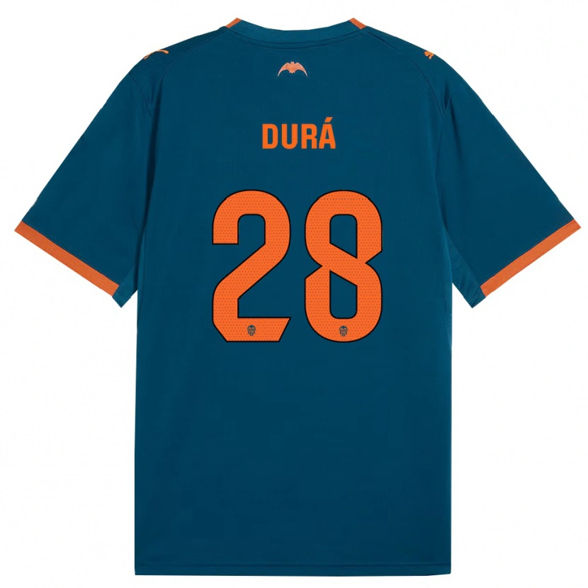 Danxen Kinder Jaume Durá #28 Stahlblau Orange Auswärtstrikot Trikot 2026/27 T-Shirt Schweiz