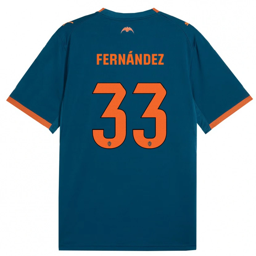 Danxen Kinder Hugo Fernández #33 Stahlblau Orange Auswärtstrikot Trikot 2026/27 T-Shirt Schweiz
