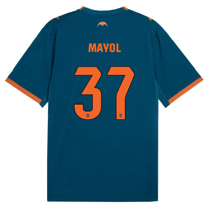 Danxen Kinder Aaron Mayol #37 Stahlblau Orange Auswärtstrikot Trikot 2026/27 T-Shirt Schweiz