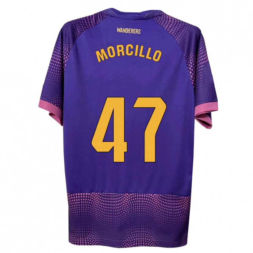 Danxen Kinder Javi Morcillo #47 Lila Weiß Rosa Auswärtstrikot Trikot 2026/27 T-Shirt Schweiz