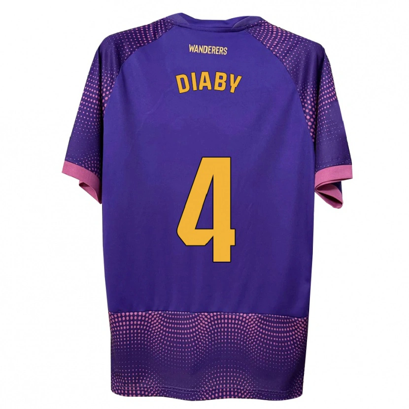Danxen Kinder Bambo Diaby #4 Lila Weiß Rosa Auswärtstrikot Trikot 2026/27 T-Shirt Schweiz