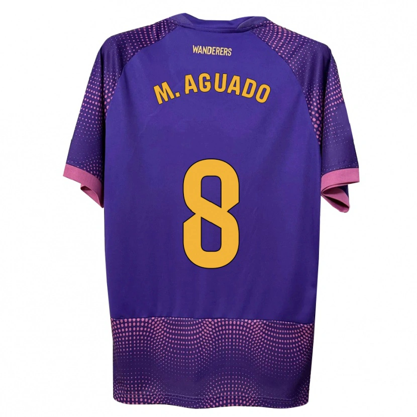 Danxen Kinder Marc Aguado #8 Lila Weiß Rosa Auswärtstrikot Trikot 2026/27 T-Shirt Schweiz