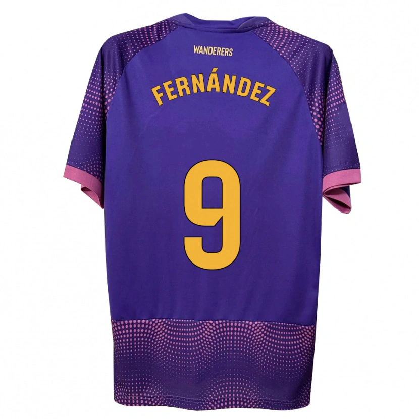 Danxen Kinder Ismael Fernández #9 Lila Weiß Rosa Auswärtstrikot Trikot 2026/27 T-Shirt Schweiz