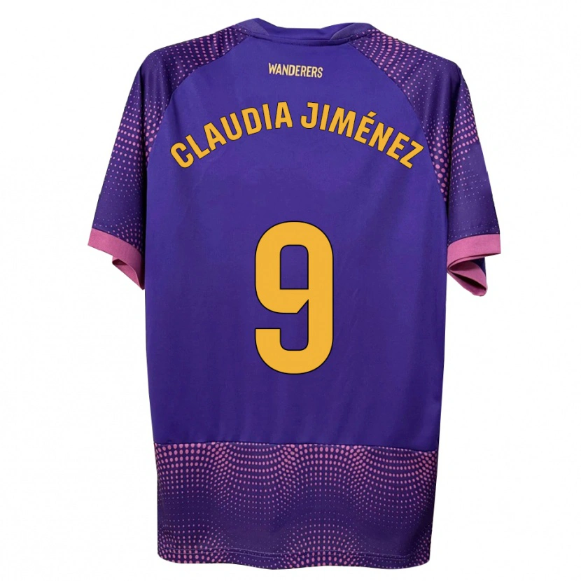 Danxen Kinder Claudia Jiménez Gutiérrez #9 Lila Weiß Rosa Auswärtstrikot Trikot 2026/27 T-Shirt Schweiz