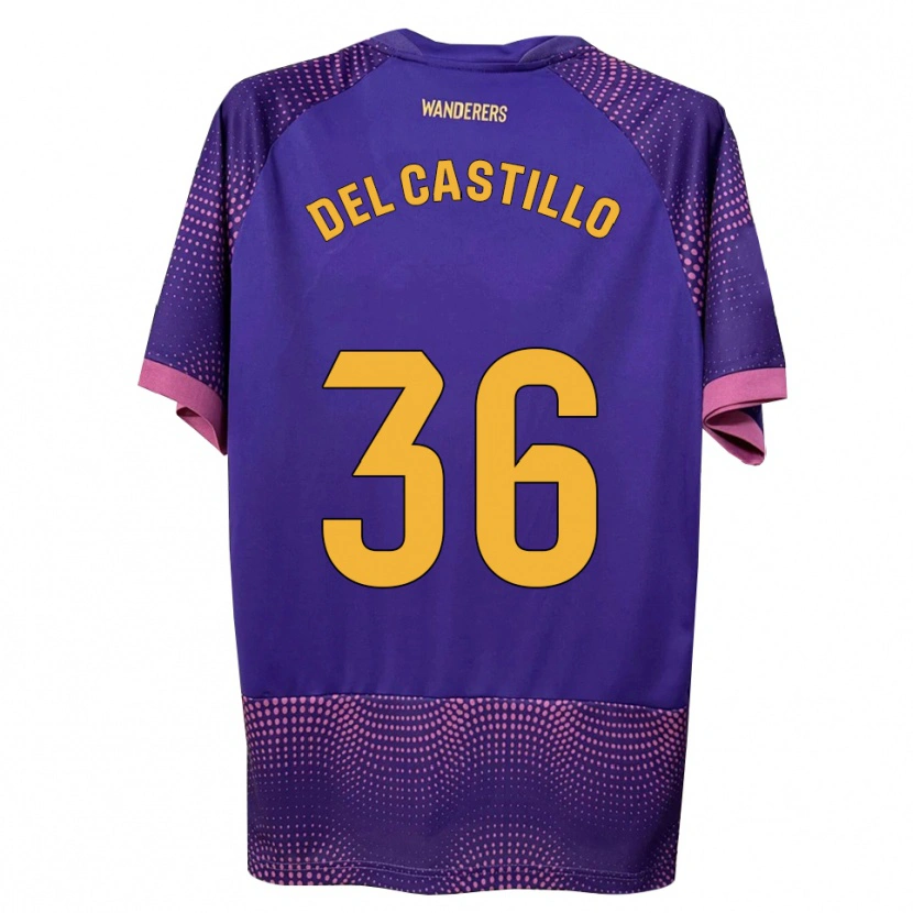 Danxen Kinder Gonzalo Del Castillo #36 Lila Weiß Rosa Auswärtstrikot Trikot 2026/27 T-Shirt Schweiz