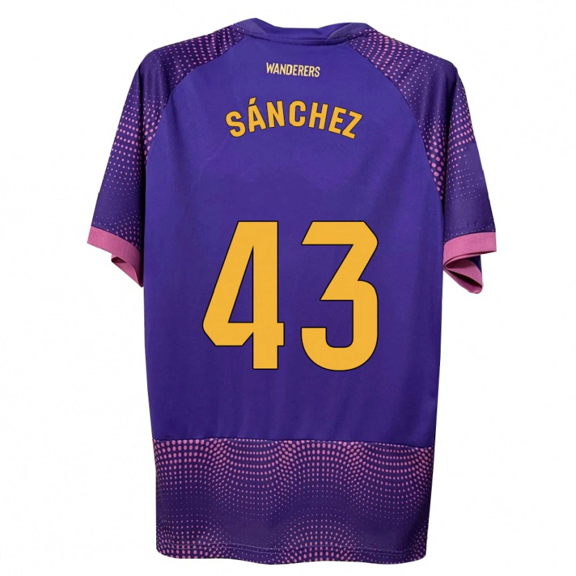 Danxen Kinder Diego Sánchez #43 Lila Weiß Rosa Auswärtstrikot Trikot 2026/27 T-Shirt Schweiz