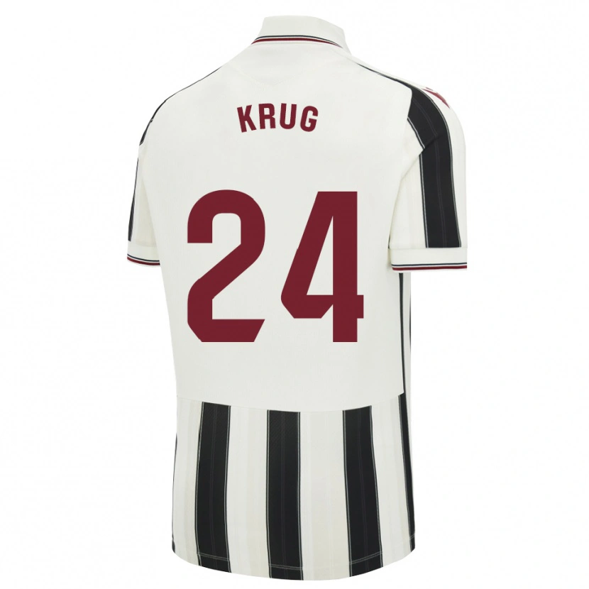 Danxen Kinder Martín Krug #24 Schwarz Weiß Rot Auswärtstrikot Trikot 2026/27 T-Shirt Schweiz