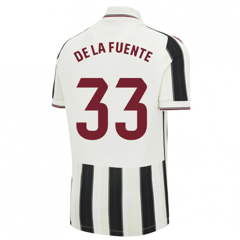 Danxen Kinder Alba De La Fuente #33 Schwarz Weiß Rot Auswärtstrikot Trikot 2026/27 T-Shirt Schweiz