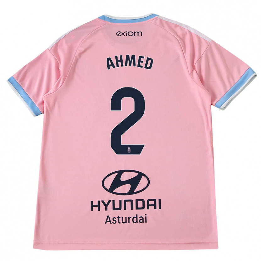 Danxen Kinder Aisar Ahmed #2 Kornblumenblau Rosa Auswärtstrikot Trikot 2026/27 T-Shirt Schweiz