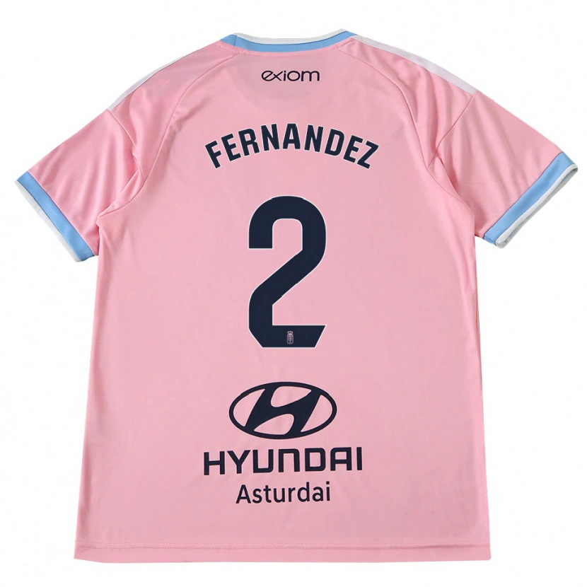 Danxen Kinder Adrián Fernández #2 Kornblumenblau Rosa Auswärtstrikot Trikot 2026/27 T-Shirt Schweiz