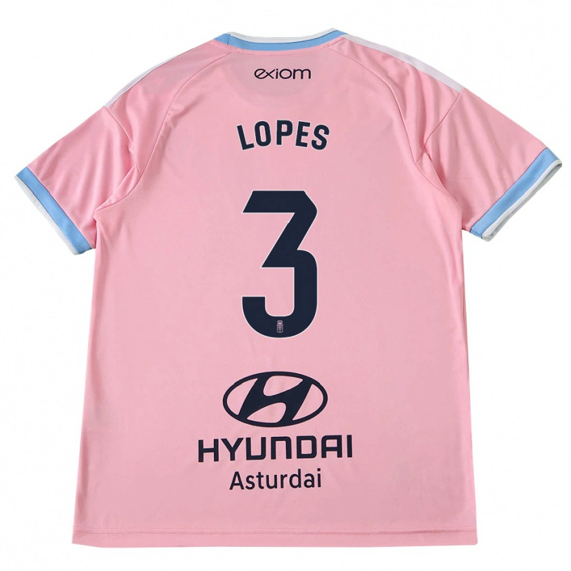 Danxen Kinder Adrián Lopes #3 Kornblumenblau Rosa Auswärtstrikot Trikot 2026/27 T-Shirt Schweiz