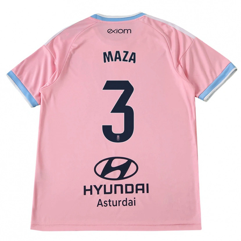 Danxen Kinder Óscar Maza #3 Kornblumenblau Rosa Auswärtstrikot Trikot 2026/27 T-Shirt Schweiz
