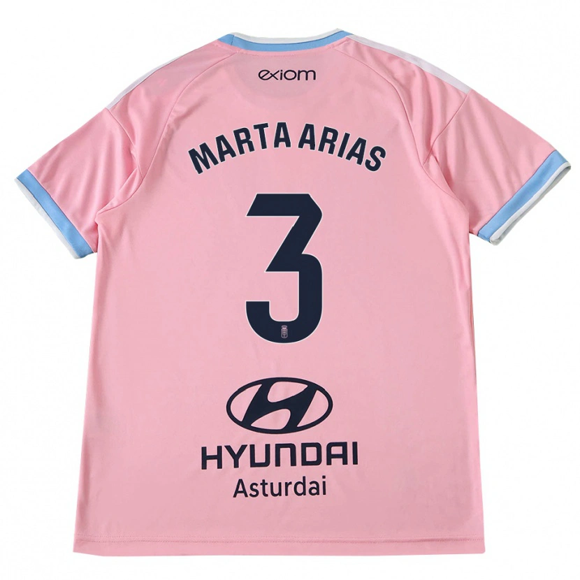 Danxen Kinder Marta Arias #3 Kornblumenblau Rosa Auswärtstrikot Trikot 2026/27 T-Shirt Schweiz