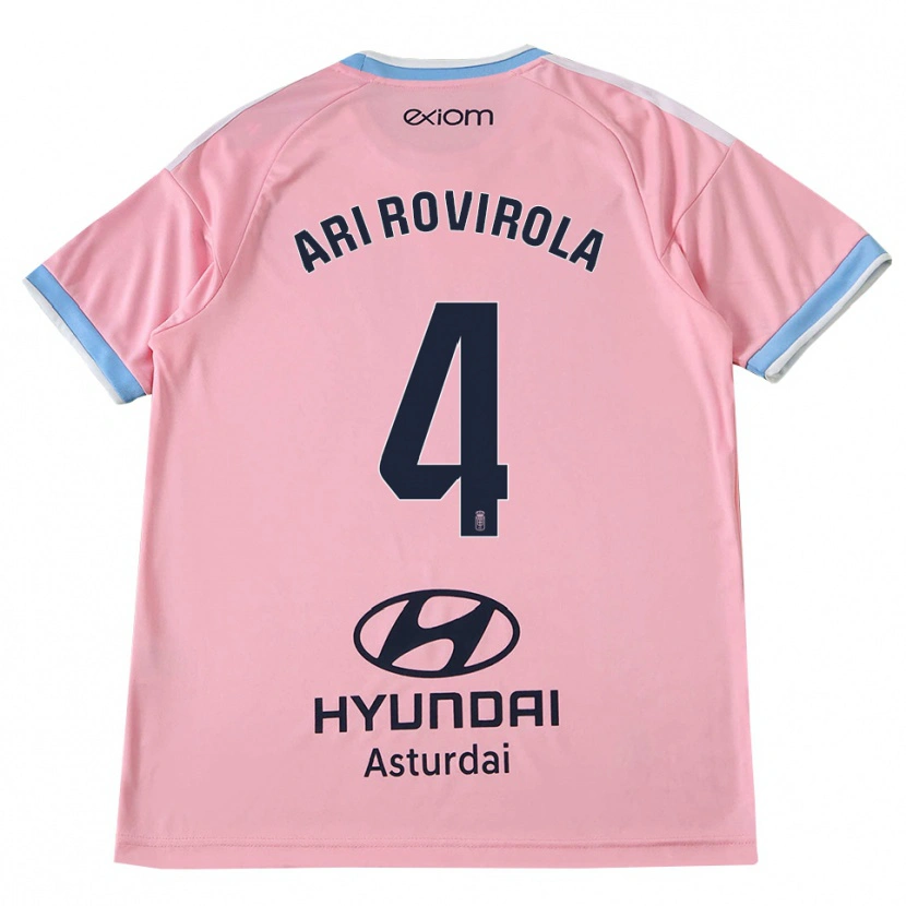 Danxen Kinder Ari Rovirola #4 Kornblumenblau Rosa Auswärtstrikot Trikot 2026/27 T-Shirt Schweiz