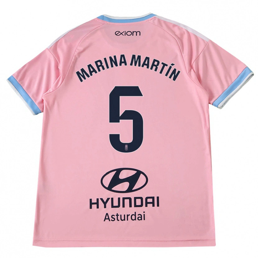 Danxen Kinder Marina Martín #5 Kornblumenblau Rosa Auswärtstrikot Trikot 2026/27 T-Shirt Schweiz