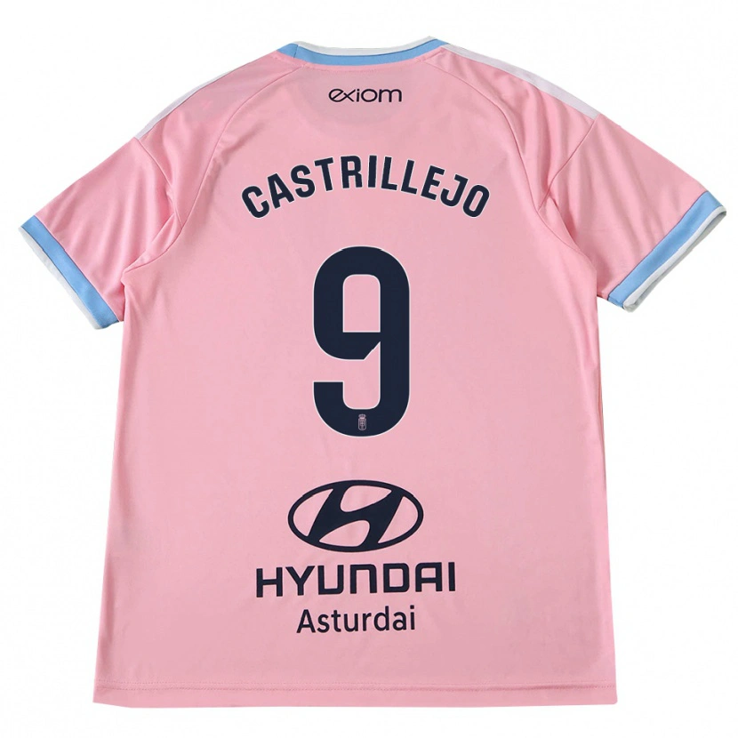 Danxen Kinder Guillermo Castrillejo #9 Kornblumenblau Rosa Auswärtstrikot Trikot 2026/27 T-Shirt Schweiz