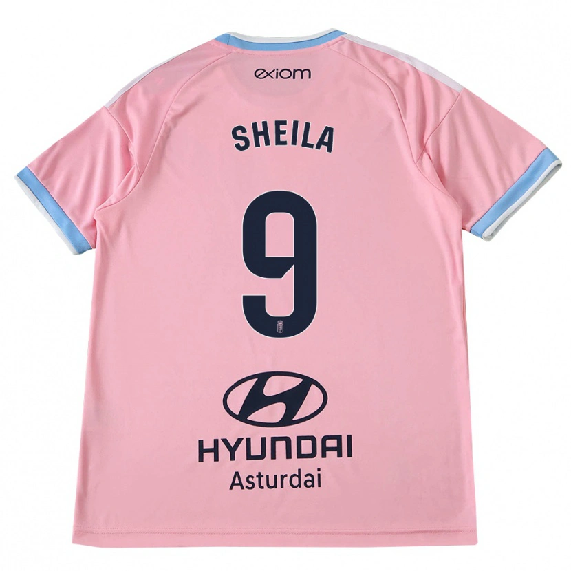 Danxen Kinder Sheila Elorza Hernández #9 Kornblumenblau Rosa Auswärtstrikot Trikot 2026/27 T-Shirt Schweiz