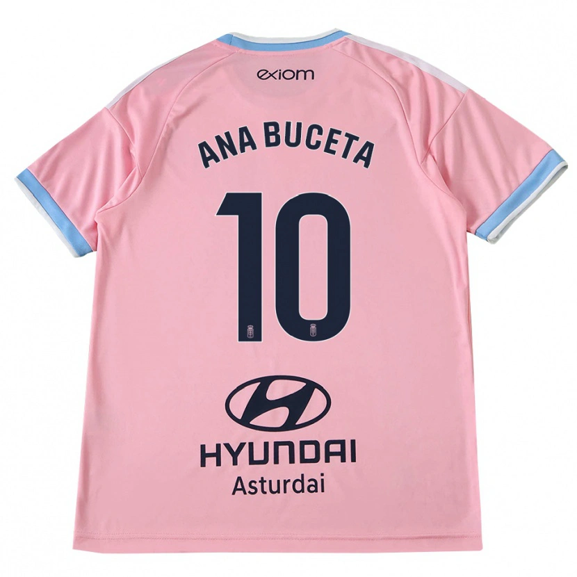 Danxen Kinder Ana Buceta #10 Kornblumenblau Rosa Auswärtstrikot Trikot 2026/27 T-Shirt Schweiz