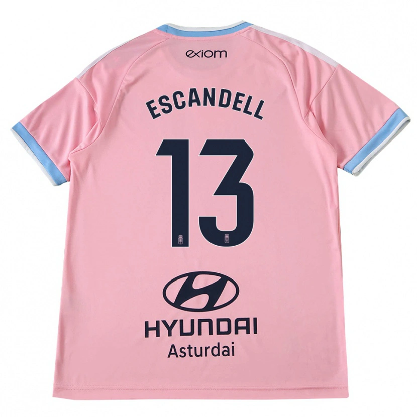 Danxen Kinder Aarón Escandell #13 Kornblumenblau Rosa Auswärtstrikot Trikot 2026/27 T-Shirt Schweiz