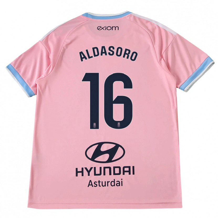 Danxen Kinder Aritz Aldasoro #16 Kornblumenblau Rosa Auswärtstrikot Trikot 2026/27 T-Shirt Schweiz