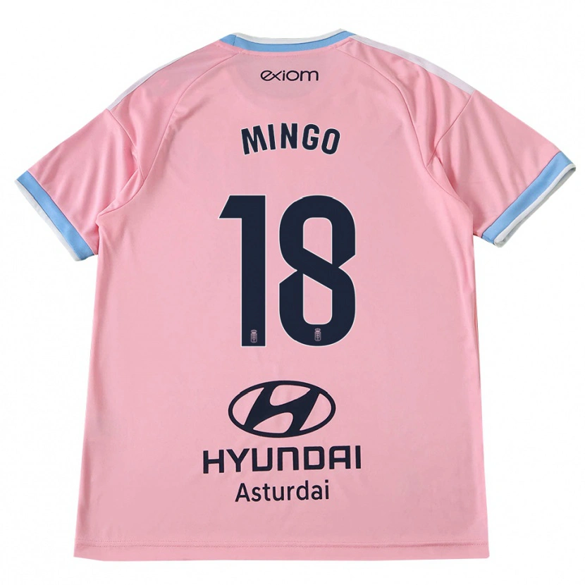 Danxen Kinder Víctor Mingo #18 Kornblumenblau Rosa Auswärtstrikot Trikot 2026/27 T-Shirt Schweiz